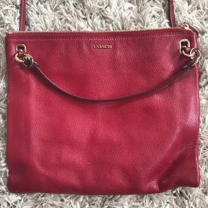 COACH CONVERTIBLE CROSSBODY LEATHER BAG